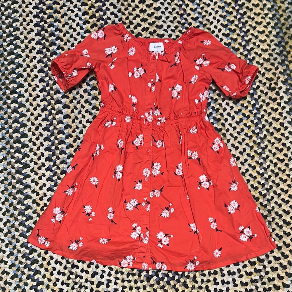 Old Navy Red Puff Sleeve Sundress